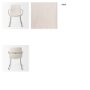 69846 - Sawyer Solid Back Dining Side Chair | Cream Fabric w/ Gold Metal