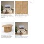 69876 - Terra 48L x 28W x 15H Light Brown Wood Oval Fluted Coffee Table