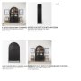 69885 - Sloan 47.5W x 85.5H Black Wood W/Black Metal Frame Arch Cabinet