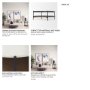 69925-AB - Larkin 42" Round Two-Tier White Marble Top and Solid Wood Shelf w/ Black Metal Frame Coffee Table