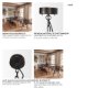 70050 - Selma Black Wood Bead and Metal Chandelier