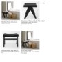 70071 - Arvin 21.7L x 17.7W x 18.1H Black Wooden Stool