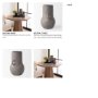 70076 - Armani 10.4H Brown-Gray Double Ear Ceramic Vase