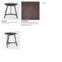 70107 - Todd Dark Brown Wood W/ Metal Legs Side Table