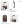 70140 - Celeste Dark Brown Wood Arched Mirror