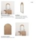 70143 - Celeste Light Brown Wood Arched Mirror