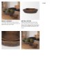 70145 - Nikita Set of 2 Large Medium Brown Reclaimed Wood Bowls