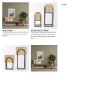 70156 - Jadine Set of 2  Beige Wood w/ Black Metal Arch Frames