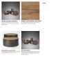 70240 - Eclipse Gunmetal Gray Drum Base w/ Brown Wood Top Nested Coffee Table