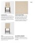 70244 - Kensington Cream Fabric Seat Brown Wood Frame Counter Stool