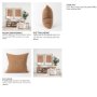 70329-CFD - Jack 22x22 Rust Linen Square Decorative Pillow Cover w/Down Filler