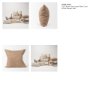 70330-CFNA - Jacklyn 22x22 Brown Linen Square Pillow Cover w/Non-Allergen Filler
