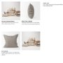 70331-CFD - Jacklyn 22x22 Grey Linen Square Decorative Pillow Cover w/Down Filler