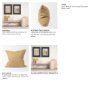 70332 - Jacklyn 22x22 Mustard Linen Square Decorative Pillow Cover