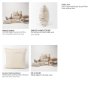 70341-CFD - Kodi 20x20 Cream with Stripes Square Pillow Cover w/Down Filler