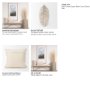 70345-CFD - Khloe 20x20 Cream Square Pillow Cover w/Down Filler