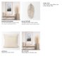 70345-CFNA - Khloe 20x20 Cream Square Pillow Cover w/Non-Allergen Filler
