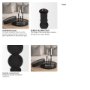 70357 - Haute Small Matte Black Blown Glass Candlestick 