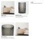 70360 - Dawn 8" Ribbed Smoke Gray Glass Vase