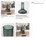 70365 - Jolene 11.8" Green Waterglass Glass Vase