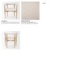 70422 - Arden Curved Back Dining Side Chair | Cream Twill w/ Brown Wood