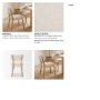 70424 - Owen Curved Back Dining Side Chair | Beige Fabric w/ Brown Wood