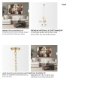 70442 - Barbara Brushed Gold Metal w/ Frosted Glass Globes 11-Light Chandelier