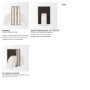 70503 - Stept White Marble Bookends w/rough carving (set of 2)