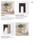 70504 - Cavetto White Marble Bookends w/rough carving S/2
