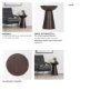70510 - Novell Dark Brown Wood Pedestal Accent Table
