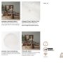 70565-AB - Allyson 48" Round Pedestal Dining Table | Banswara White Marble & Brown Wood | Seats 4