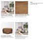 70566 - Arreto 36" Hexagonal Hinged Solid Wood Top and Base Coffee Table 