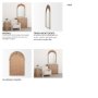 70622 - Celeste Light Brown Wood Medium Arched Mirror