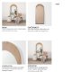 70623 - Celeste Light Brown Wood Arched Floor Mirror