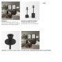 70650 - Petria Matte Black Textured Metal Taper Candle Holders