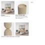 70711 - Qamra Medium Beige Textured Metal Pillar Candle Holder Candle Holder