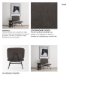 70732 - Nora Charcoal Fabric w/ Matte Black Metal Legs Accent Chair