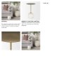 70734-AB - Rini Gold Metal and White Marble Accent Table