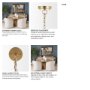 70758 - Sanne Antiqued Gold Metal w/ Silver Foil Wide Pendant Light