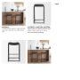 70824 - Taniel Black Leather w/ Black Metal Counter Stool