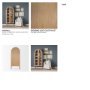 70860 - Callum Light Brown Elm Wood w/ Glass Doors  Arched Curio Cabinet