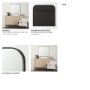 70900 - Timon Brushed Black Metal Frame Square Arched Mirror