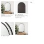 70906 - Tiffany Brushed Black Metal Double Frame Arched Mirror