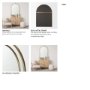 70907 - Tiffany Brushed Gold Double Frame Metal Arched Mirror