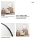 70909 - Tillie Round Gunmetal w/ Textured Metal Frame Wall Mirror