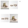 70926 - Virve Round Light Brown Wood w/ Gray Wash Wooden Trays