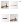 70929 - Waverly Round Light Brown Wood Scalloped Edged Trays