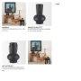 70944 - Tasya Large Matte Black w/ Handles Metal Vase