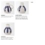 70976 - Truett White w/ Blue Stripes Ceramic Jug Vase
