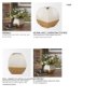 70990 - Vania Short Off White w/ Tan Textured Ceramic Vase